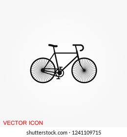 Bicycle icon. Vector element illustration on background.