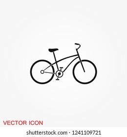 Bicycle icon. Vector element illustration on background.