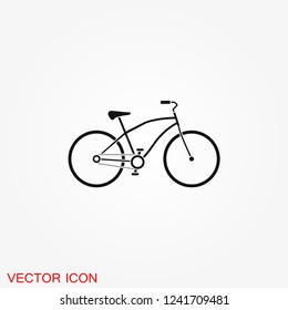 Bicycle icon. Vector element illustration on background.