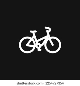 Bicycle icon. Vector element illustration on background.