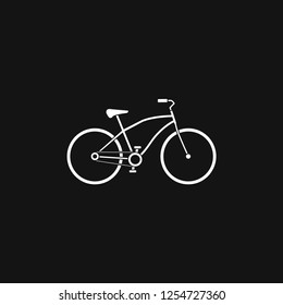 Bicycle icon. Vector element illustration on background.