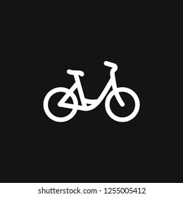 Bicycle icon. Vector element illustration on background.