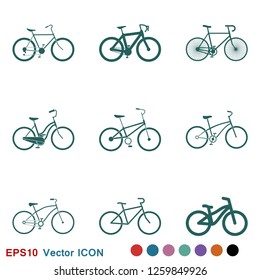 Bicycle icon. Vector element illustration on background.