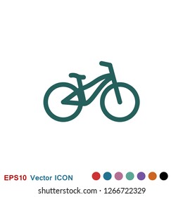 Bicycle icon. Vector element illustration on background.