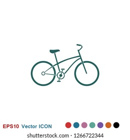 Bicycle icon. Vector element illustration on background.
