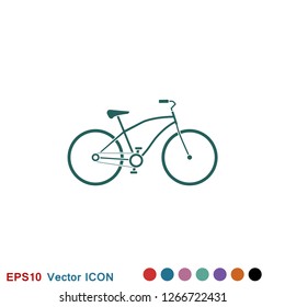 Bicycle icon. Vector element illustration on background.