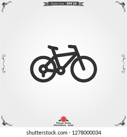 Bicycle icon. Vector element illustration on background.
