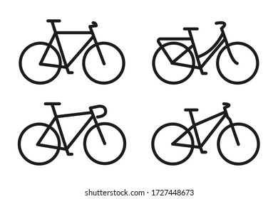 Bicycle icon. Vector element illustration on background.