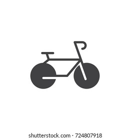 Bicycle icon vector, filled flat sign, solid pictogram isolated on white. Bike symbol, logo illustration.