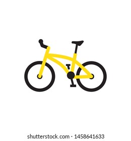 Bicycle icon vector. Flat design style on white background.