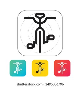 Bicycle icon vector. Flat design style on white background.