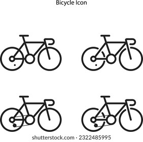 Bicycle icon, Bicycle icon vector, Bicycle icon flat, isolated on white background