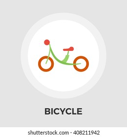 Bicycle Icon Vector. Flat icon isolated on the white background. Editable EPS file. Vector illustration.