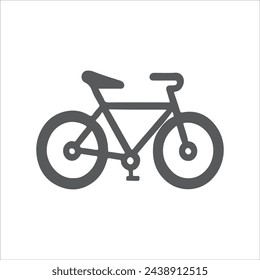 Bicycle icon in vector. Flat style icon design. Vector illustration of bicycle icon. Pictogram isolated on white.