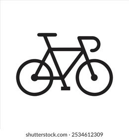 Ícone de bicicleta. Vetor e glifo