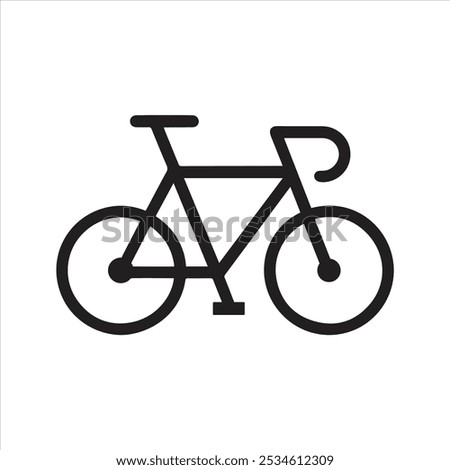 Bicycle icon. Vector and glyph
