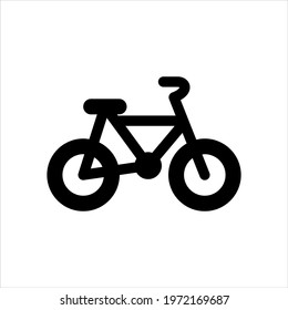 Bicycle icon vector graphic illustration