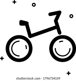bicycle icon vector graphics, can be used as a bicycle icon and the like.
