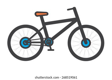 Bicycle icon, vector illustration