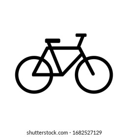 Bicycle icon. Vector illustration of a black bicycle.