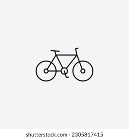 Bicycle icon vector illustration. Editable stroke.