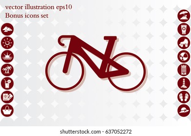 Bicycle icon vector illustration eps10.