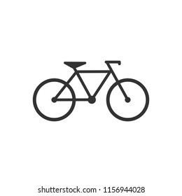 Bicycle icon. Vector illustration, flat design.