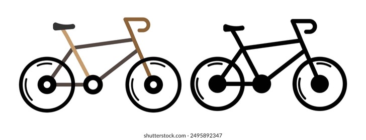 bicycle icon vector illustration icon flat style isolate on white background . design eps 10