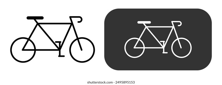 Icono de bicicleta Icono de Ilustración vectorial Estilo plano Aislar sobre fondo blanco Diseño de Vector EPS 10