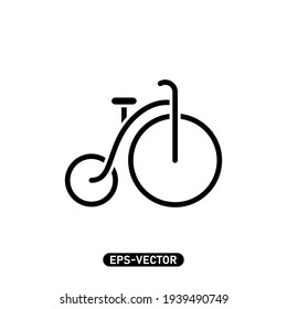 Bicycle icon vector illustration logo template for many purpose. Isolated on white background.