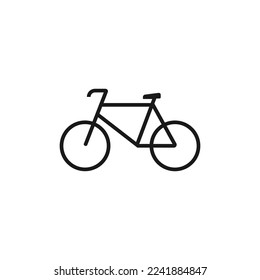 Bicycle icon. Vector illustration on white background.