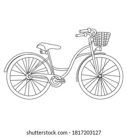 bicycle icon vector illustration template. isolated Bicycle with basket on white background