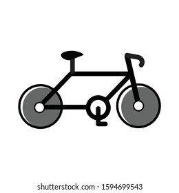 
bicycle icon vector illustration of a white background