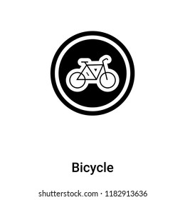 Bicycle icon vector isolated on white background, logo concept of Bicycle sign on transparent background, filled black symbol