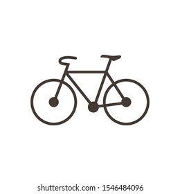 Bicycle icon vector isolated on white background. Vector illustration. - stock vector. bicycle icon vector design template. Bicycle outline icon.