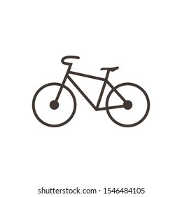 Bicycle icon vector isolated on white background. Vector illustration. - stock vector. bicycle icon vector design template. Bicycle outline icon.