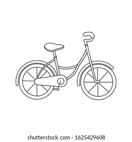 Bicycle icon vector isolated on white background. Vector illustration. - stock vector. bicycle icon vector design template. Bicycle outline icon.