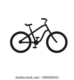 Bicycle icon vector isolated on white background