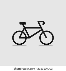 Bicycle icon vector isolated on white background.