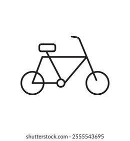 Bicycle icon vector isolated on white background.
