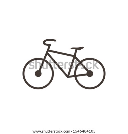 Bicycle icon vector isolated on white background. Vector illustration. - stock vector. bicycle icon vector design template. Bicycle outline icon.