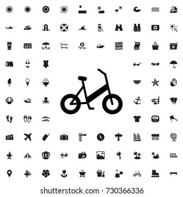 Bicycle icon. vector isolated icon for web and mobile on white background.. set of filled summer icons.