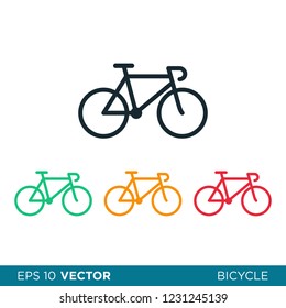 bicycle icon vector logo template