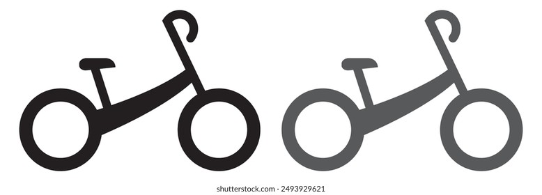 Icono de la bicicleta Plantilla de logotipo de Vector aislado sobre fondo blanco.