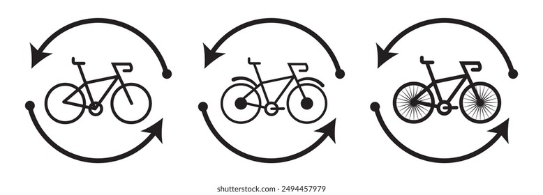 bicycle icon vector logo template