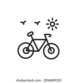 BICYCLE icon in vector. Logotype