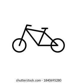 Bicycle icon vector on white