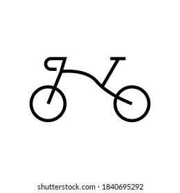 Bicycle icon vector on white