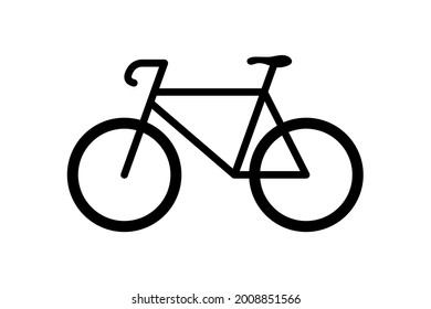 Bicycle icon vector on white background