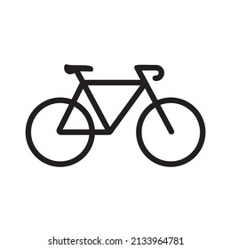 vector de icono de bicicleta sobre fondo blanco